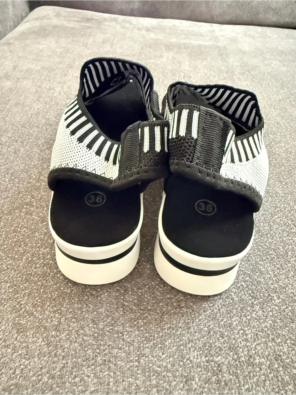 Black and White Butterfly small wedge Sandals